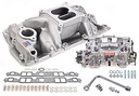 Edelbrock 2004: Single-Quad RPM Air-Gap Manifold and Carburetor Kit for Small Block Chevy 1955-1986