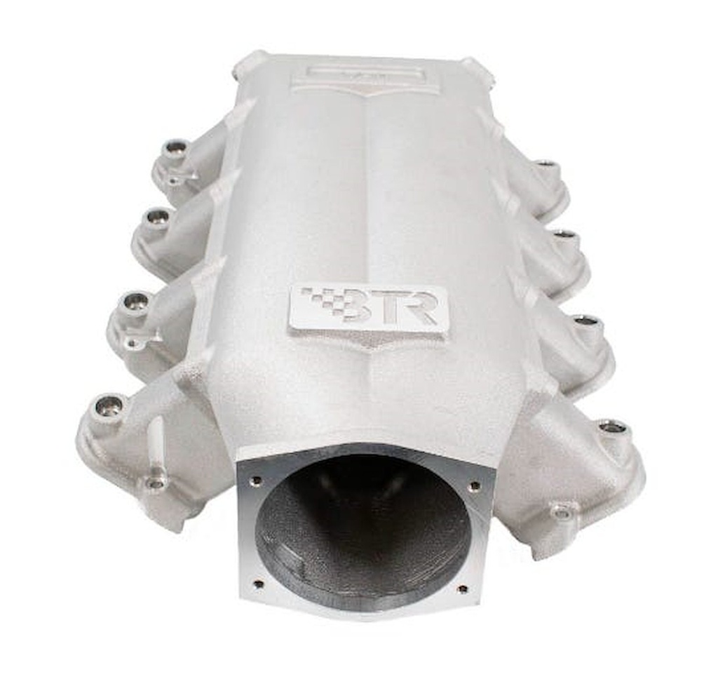Brian Tooley Racing BTR TRA-1-P105: TRA-1-P105 Trinity Intake Manifold, GM LS1/LS2/LS6, Cathedral Port [Natural Finish]
