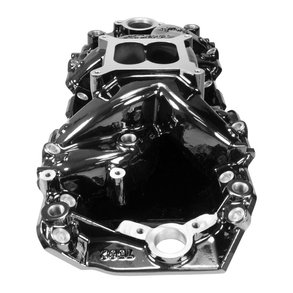 Edelbrock 7562-BP: 7562-BP RPM Air-Gap 2-R Intake Manifold for Big-Block Chevy w/Rectangle Ports [Black Plasma Finish]