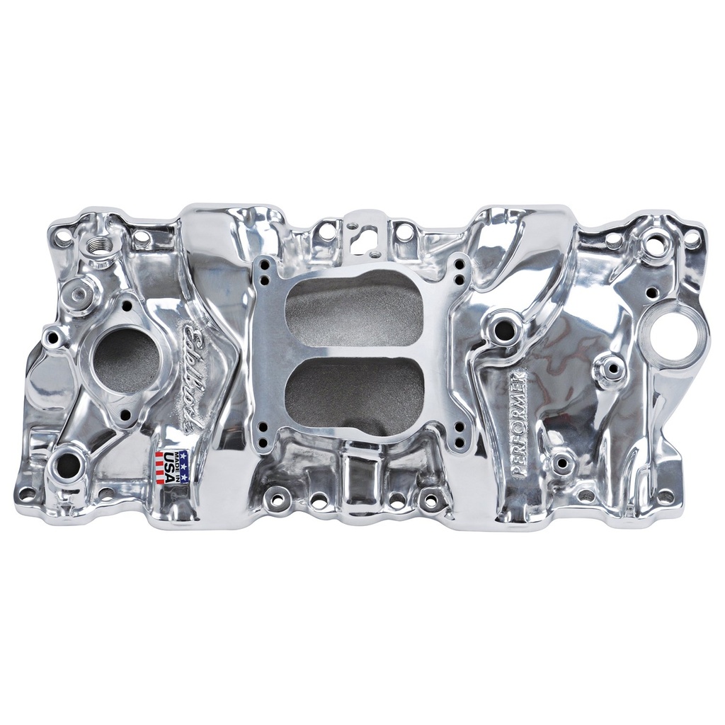 Edelbrock 21041: Performer Small Block Chevy Intake Manifold Polished for 1987-95 Cast Iron Heads