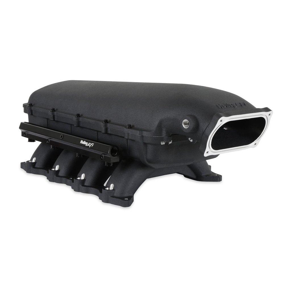 Holley 300-910BK: 300-910BK Hi-Ram Modular Intake Manifold for Ford Coyote Engines w/150mm x 66mm Single Oval Throttle Body (Black)