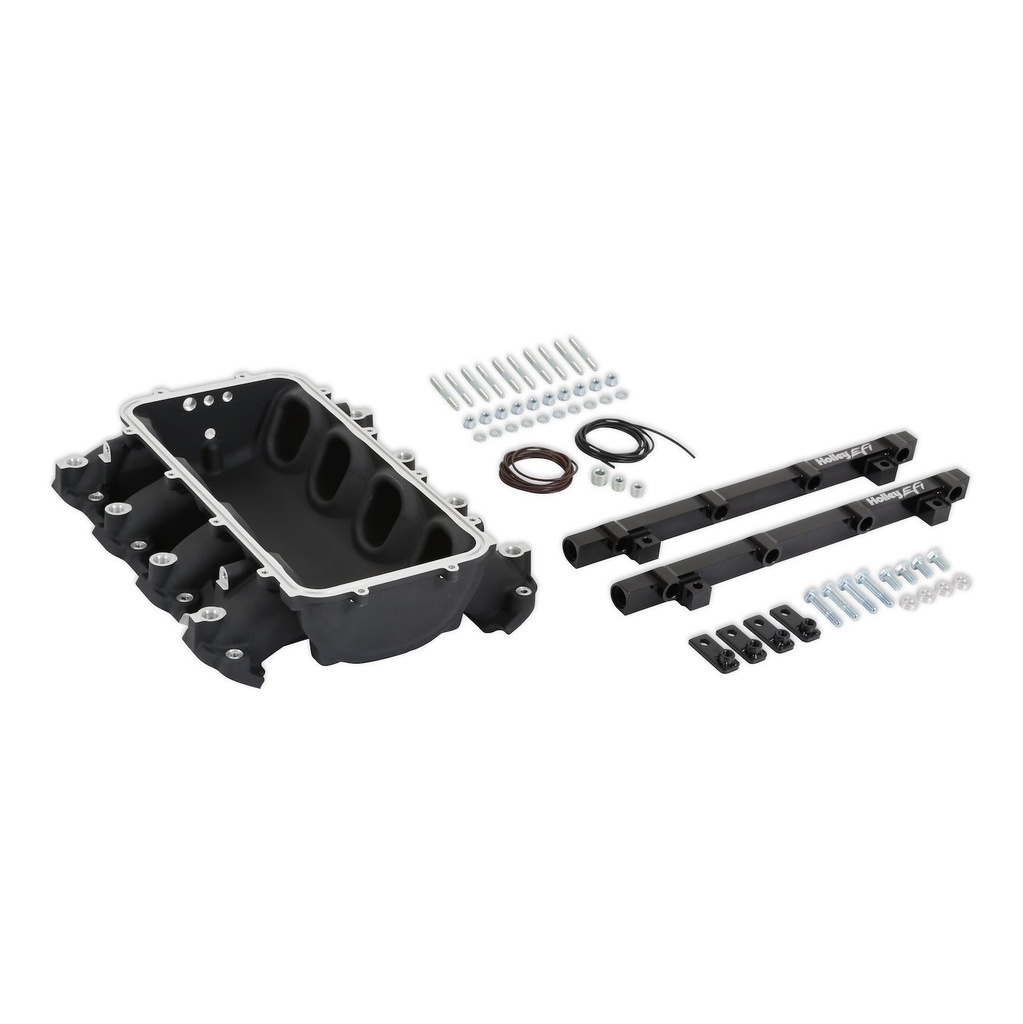 Holley 300-711BK: 300-711BK Lo-Ram Intake Manifold Base for Port Injected GM Gen V LT Engines (Black)