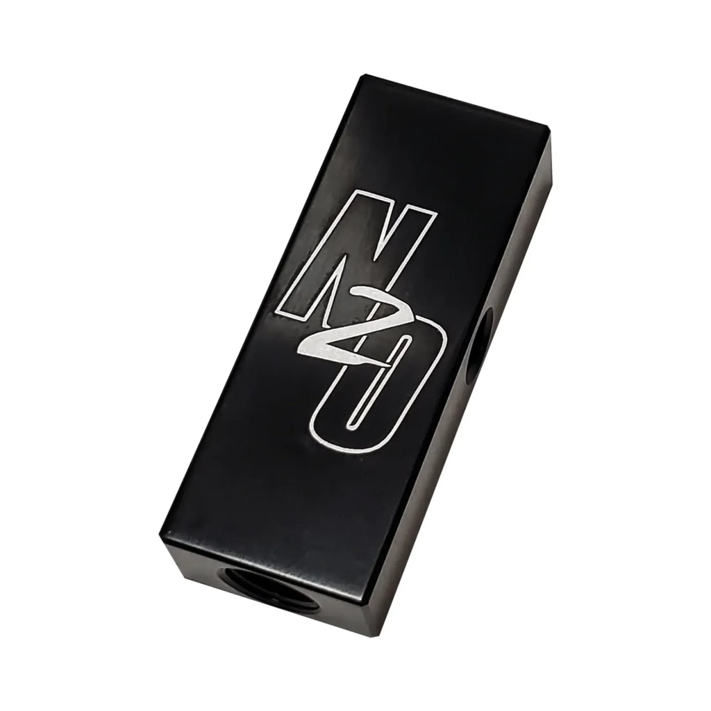 Nitrous Outlet 00-01763: 00-01763 Trident 1 In 4 Out Distribution Block, 1/8 in. NPT Inlet, 5/16-24 in. Outlets