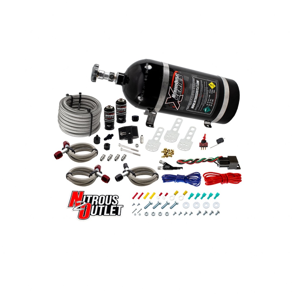 Nitrous Outlet 22-82002: 22-82002 X-Series Ford 2005-2010 Mustang GT4.6L 3V EFI Single-Nozzle System, Gas/E85, 5-55psi, 35-200HP