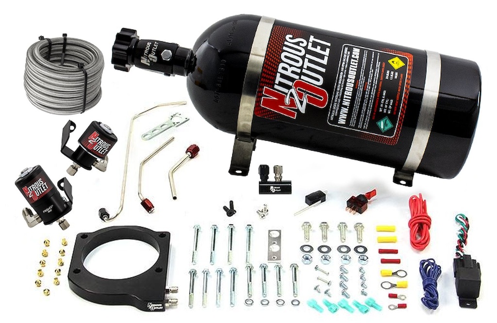Nitrous Outlet 9MSDLS1AFR12: 00-10129-MSD-LS1-AFR-12 GM 102 mm MSD Atomic AirForce LS1 Intake Hard-Lined Plate System, 12lb