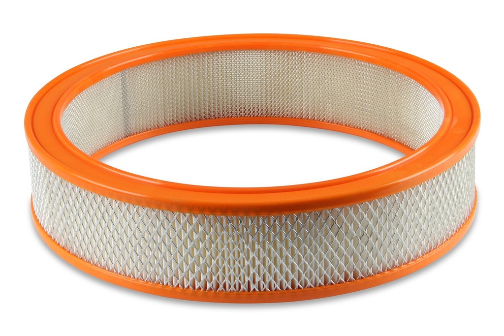 Holley 120-179: 120-179 Air Filter - 14"x3" - White Paper Element - Orange Ring