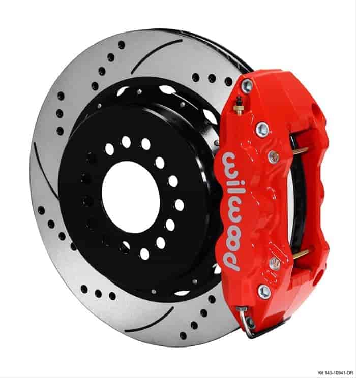 Wilwood 140-10941-DR: AERO4 Big Brake Rear Parking Brake Kit Rear End: Large Chevy C10 Flange
