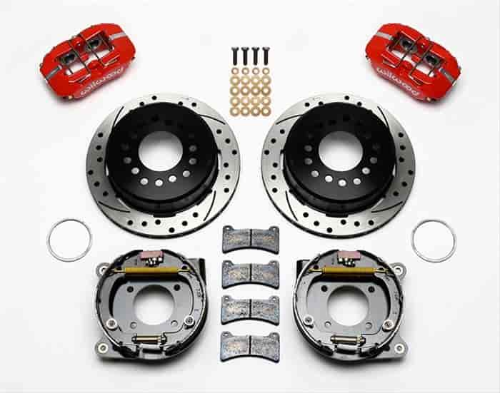 Wilwood 140-11398-DR: Dynapro Low-Profile Rear Parking Brake Kit Rear End Axle: 10/12 Bolt Flange