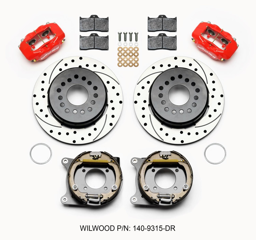 Wilwood 140-9315-DR: 140-9315-DR Forged Dynalite Rear Parking Brake Kit 12 Bolt