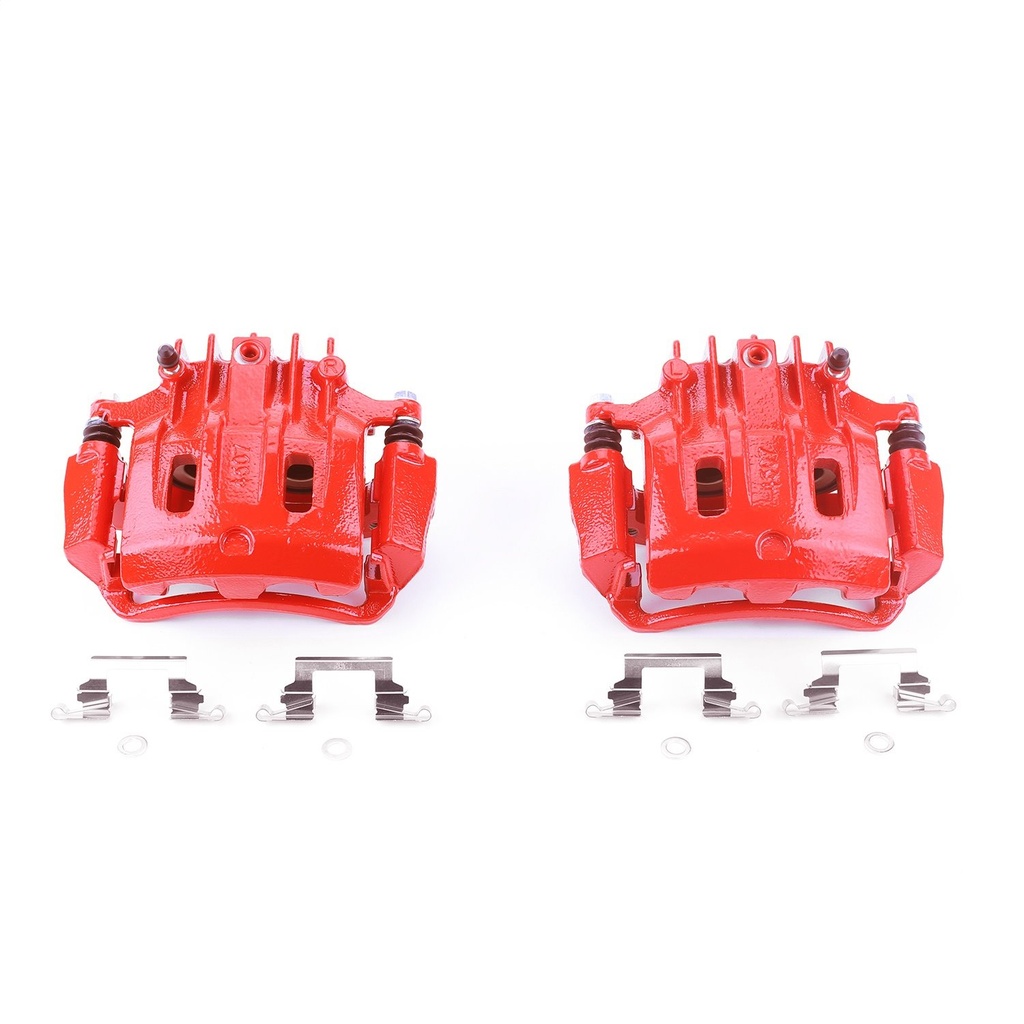Power Stop S4752: Performance Rear Brake Calipers Powder Coated Red Pair