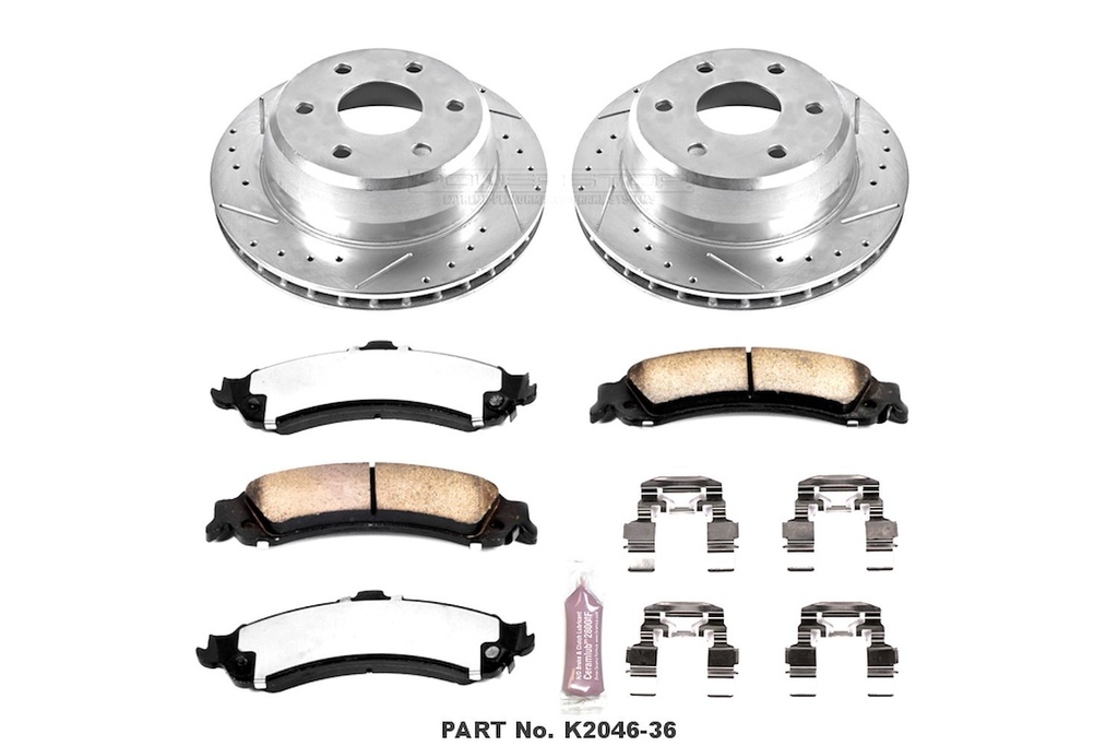 Power Stop K2046-36: Z36 Rear Brake Pads & Rotor Kit for Truck and Tow
