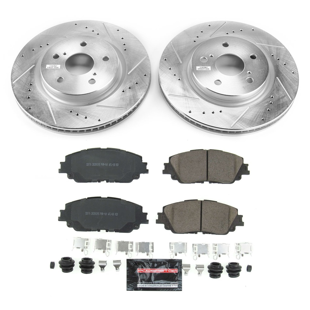 Power Stop K7895: K7895 Z23 Evolution Sport Front Brake Upgrade Kit, Fits Select Toyota/Lexus