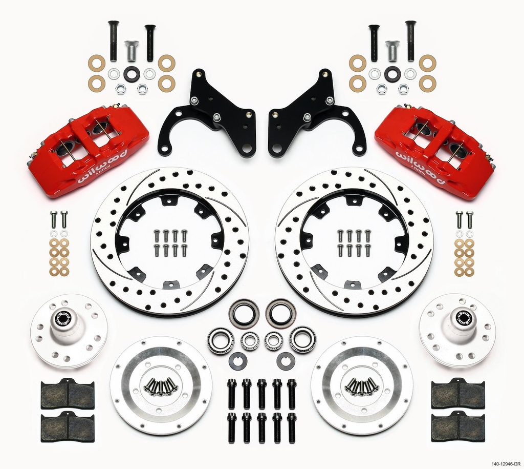 Wilwood 140-12946-DR: DynaPro 6 Big Brake Front Hub Kit 1968-1982 Chevy Vehicles
