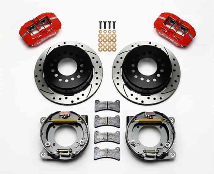 Wilwood 140-11385-DR: Dynapro Low-Profile Rear Parking Brake Kit Rear End Axle: Large Chevy C10 Flange