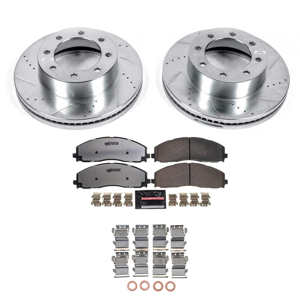 Power Stop KC6403-36: KC6403-36 Z36 Truck & SUV Ceramic Brake Pad, Drilled & Slotted Rotor, & Caliper Kit