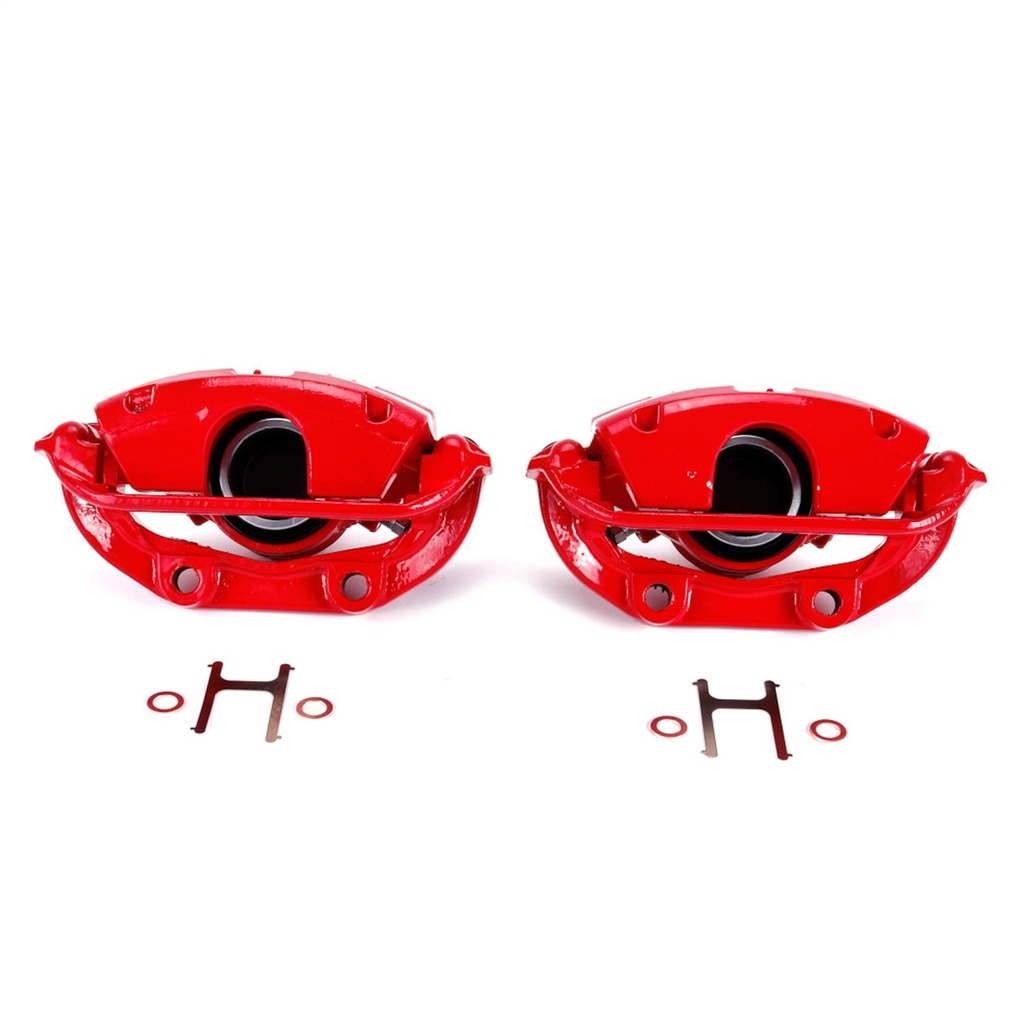 Power Stop S4626: Performance Rear Brake Calipers Powder Coated Red Pair