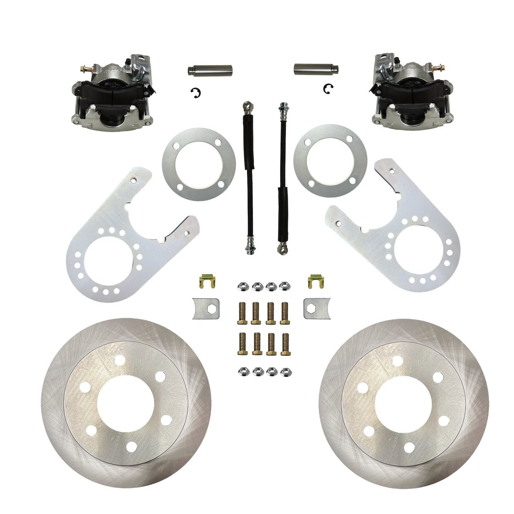 Leed Brakes RC6006: RC6006 Brake Conversion Kit, Rear Disc Brake Kit w/Plain Rotors & Zinc Plated Calipers