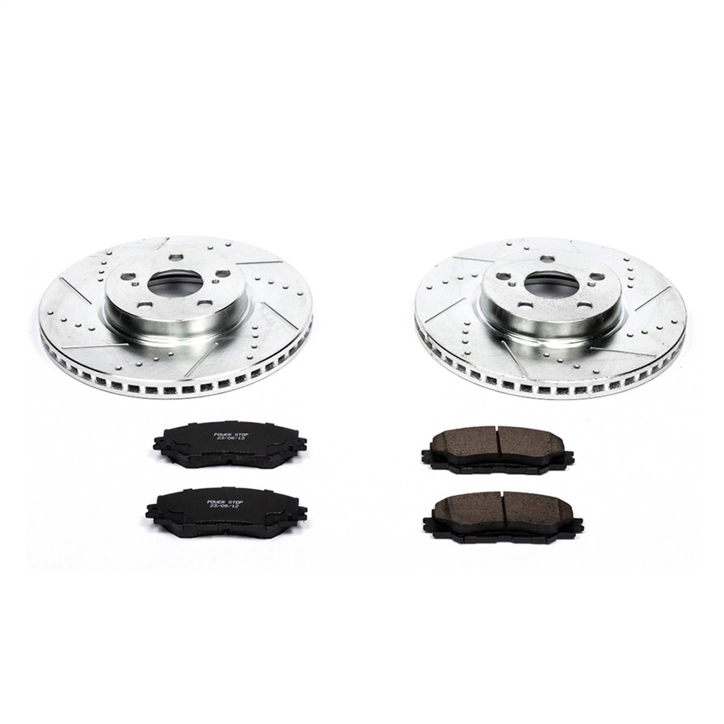 Power Stop K4669: Z23 Evolution Brake Kit for Toyota Corolla, Pontiac, Scion