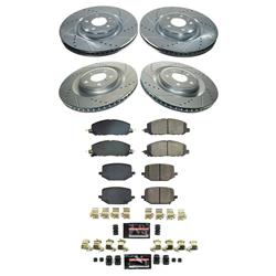 Power Stop K8694: K8694 Z23 Daily Driver Carbon-Fiber Ceramic Brake Pad & Drilled & Slotted Rotor Kit