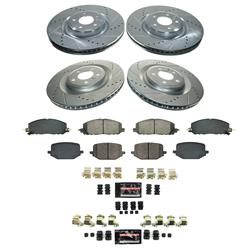 Power Stop K8694-36: K8694-36 Z36 Truck & SUV Carbon-Fiber Ceramic Brake Pad & Drilled & Slotted Rotor Kit