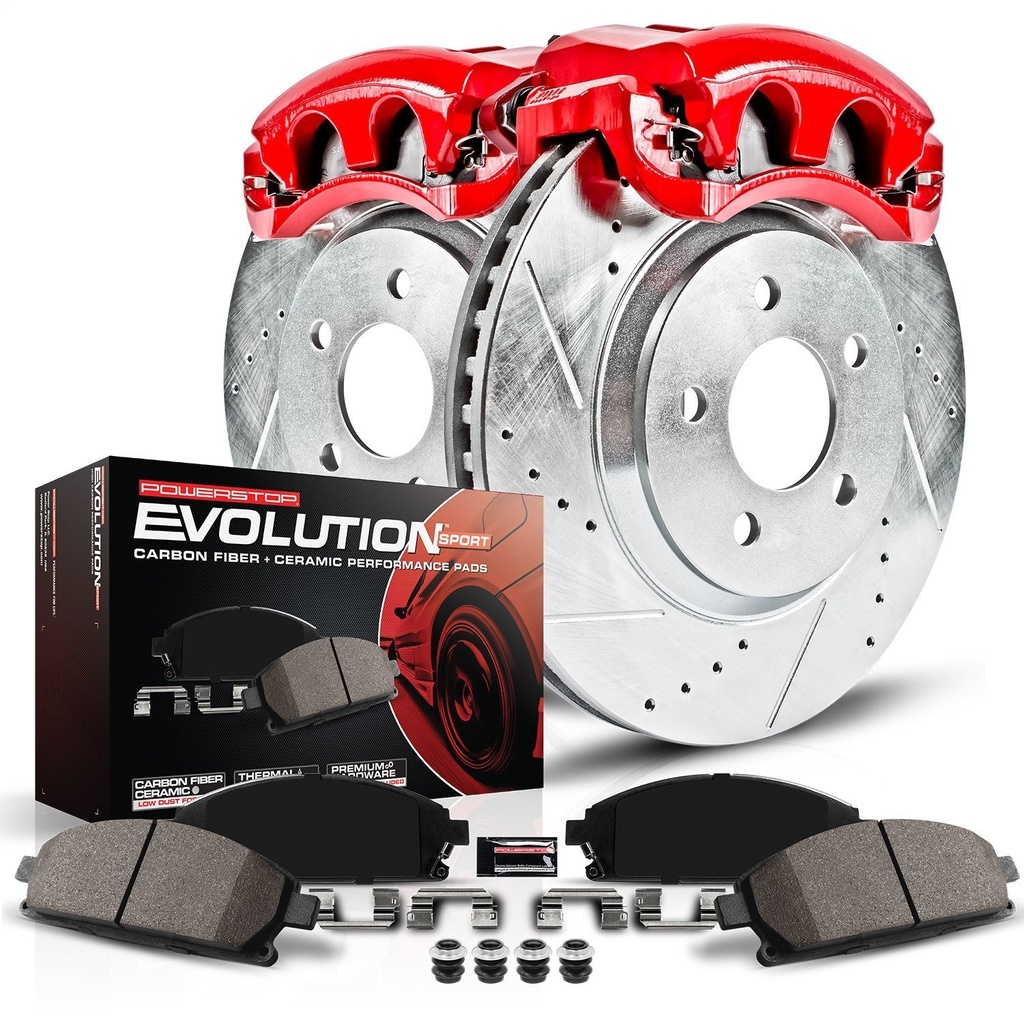 Power Stop KC1990: Z23 Evolution Sport Performance 1-Click Brake Kit w/Calipers