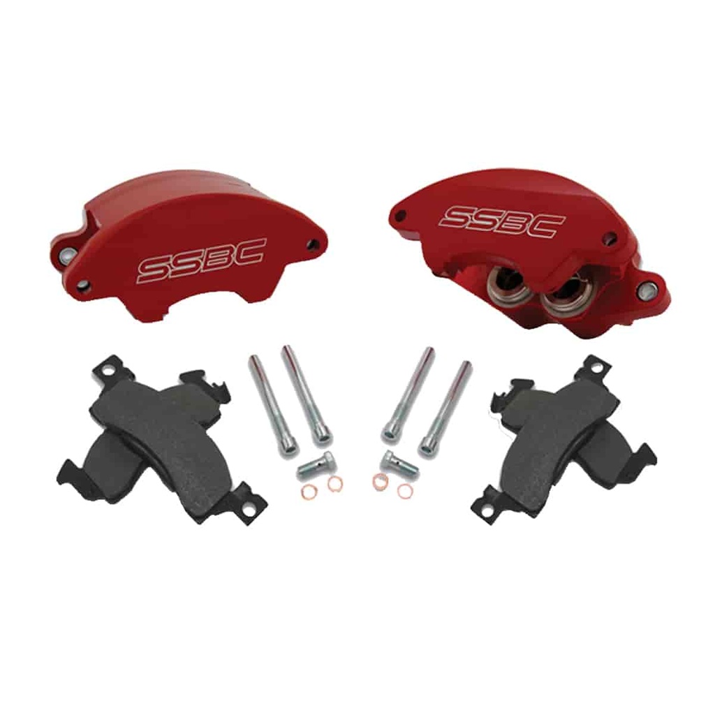 SSBC-USA A185R: Super Twin Quick Change Front Caliper Kit Late 1960"s and Up GM Full Size (Standard 1in Wide)