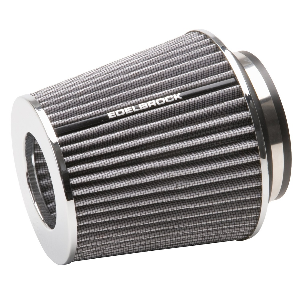 Edelbrock 43642: Universal White Medium Conical Air Filter with 6.70" Overall Length for 3",3.5", and 4" Air Intake Systems