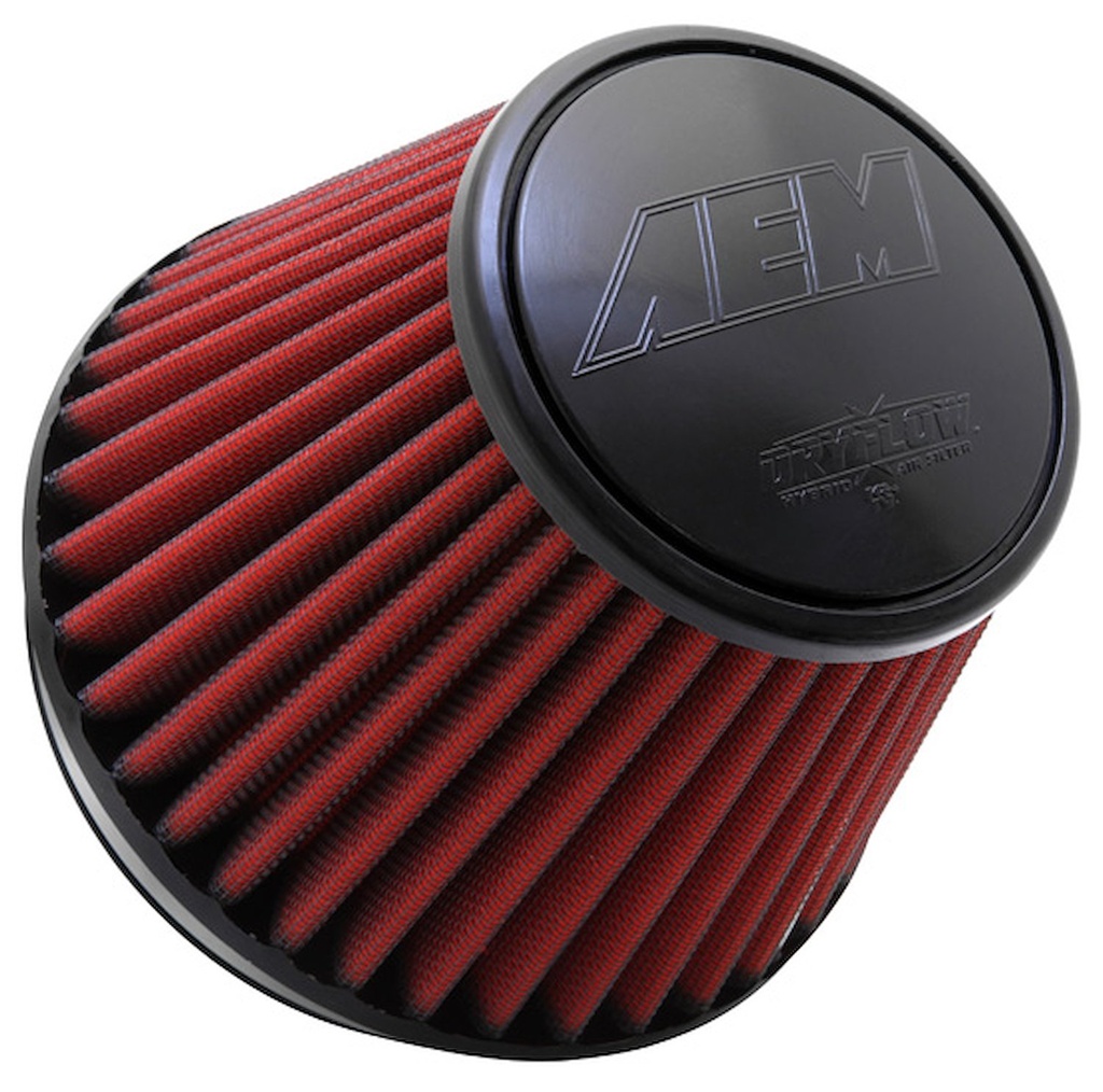 AEM Induction 21-210EDK: Universal Tapered Round DryFlow Air Filter Top/Base Outside Diameter: 5.125" /7.5"