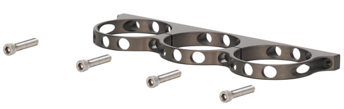 Wilwood 250-16874: Triple Billet Aluminum Reservoir Bracket for Billet Brake/Clutch Reservoirs w/2.450 in. Nominal Diameter [Gray Anodized]