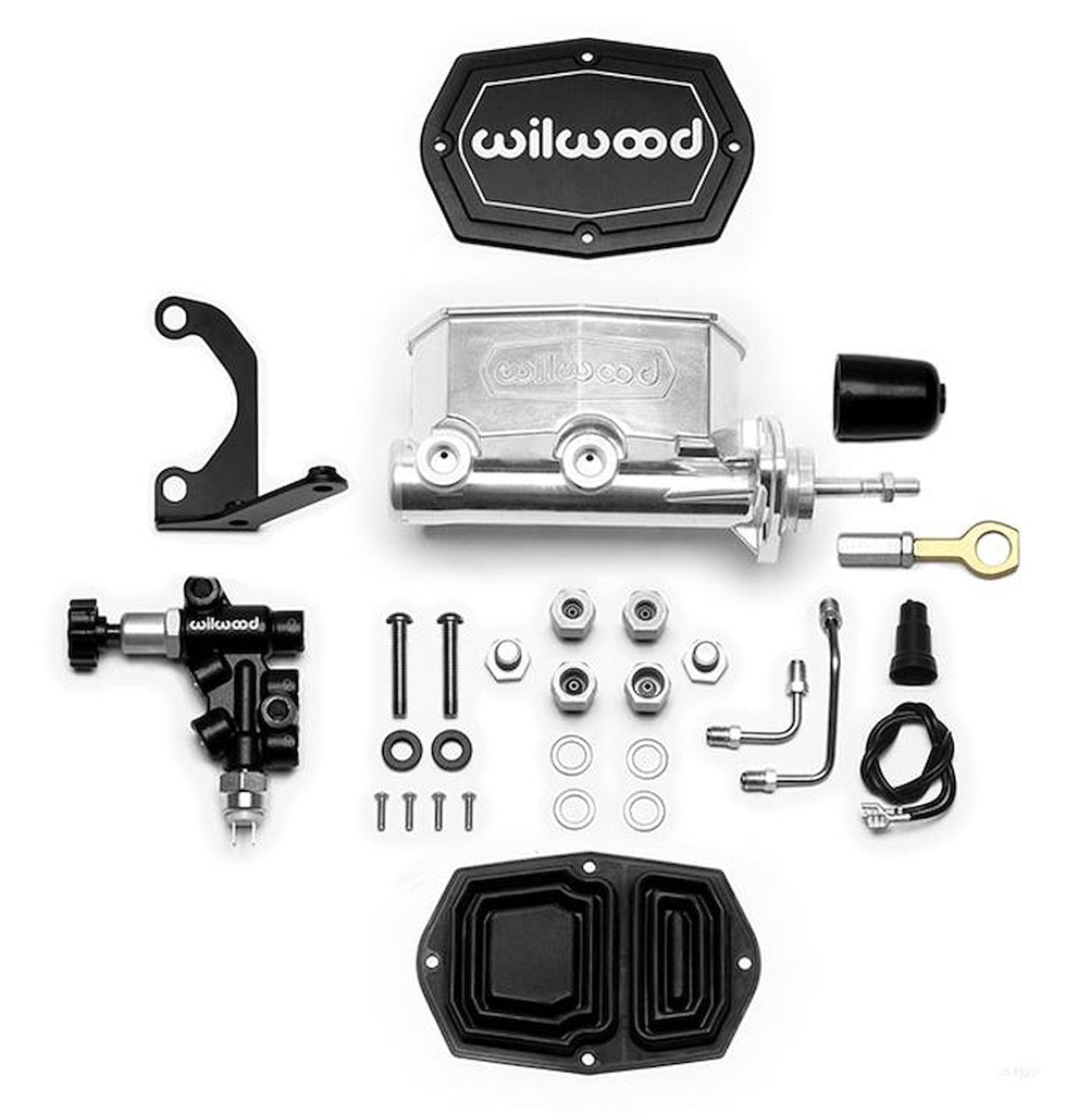 Wilwood 261-15523-P: 261-15523-P Aluminum Tandem Compact Master Cylinder Kit for 1964-1973 Mustang