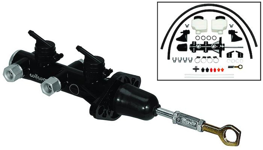 Wilwood 260-15490-BK: 260-15490-BK Aluminum Tandem Master Cylinders for 1965-1973 MUSTANG