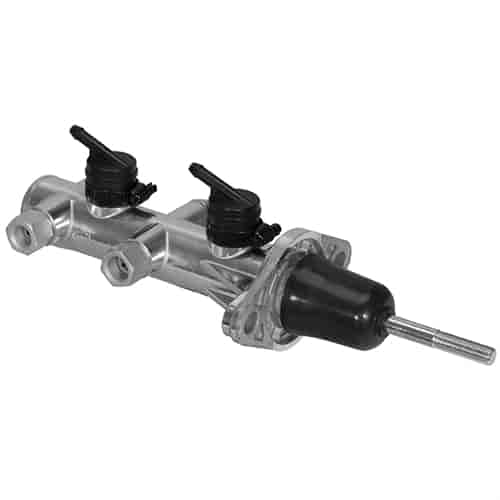 Wilwood 260-14241-P: Compact Remote Tandem Master Cylinder, 7/8 in. Bore [Ball Burnished (Polished) Finish]