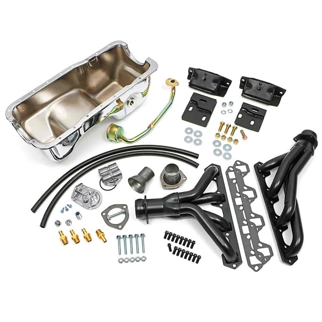 Trans Dapt 97361: Engine Swap-in-a-Box Kit 1983-1997 Ford Ranger 2WD - Uncoated Headers