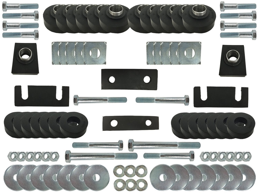 Autopro USA BM1024KIT: BM1024KIT Body Mount Bushing and Hardware Kit for 1955-1957 Chevy Bel Air, 150, 210