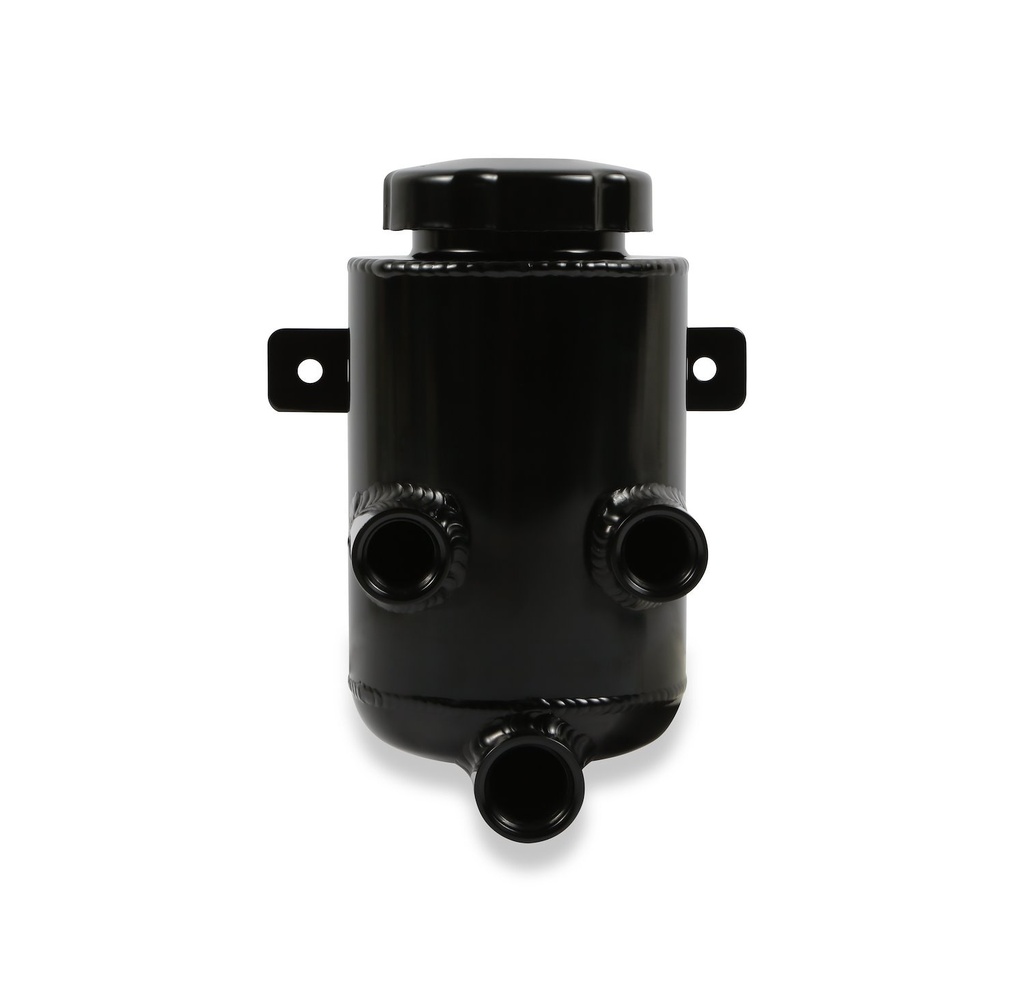 Holley 198-212: 198-212 Remote Mount Power Steering Reservoir [Black]