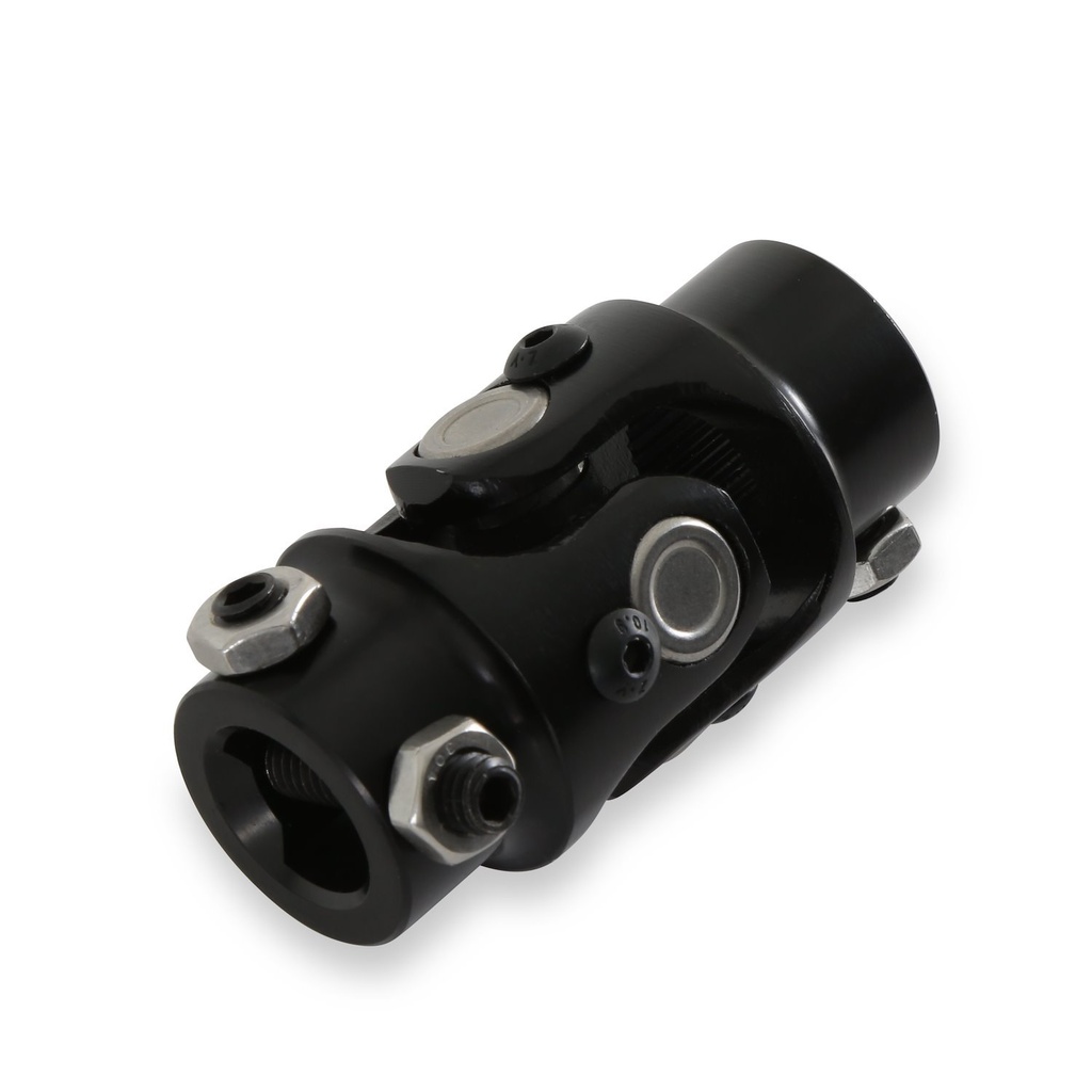 Holley 320-100: 320-100 3/4 in.-30 Spline x 3/4 in. DD Steering U-Joint [Black Zinc]