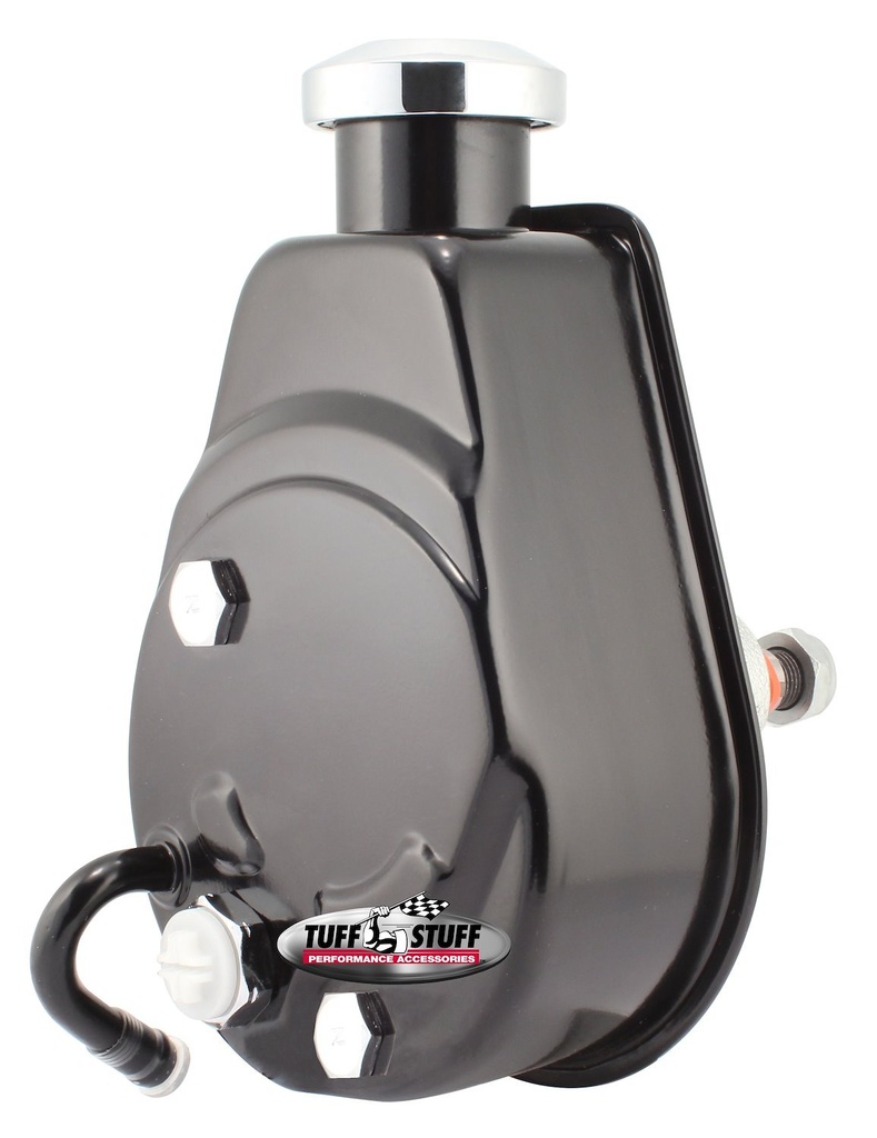 Tuff Stuff 6171B: Saginaw Power Steering Pump GM Truck/Suburban Small Block Gen 1 - Keyed Shaft - Stealth Black
