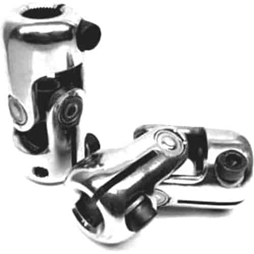 Unisteer 8050890: Stainless Steel U-Joint 3/4"-36 (Ididit) Spline x 9/16"-30 Spline