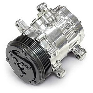 March Performance P412: Chrome A/C Compressor Sanden 7176