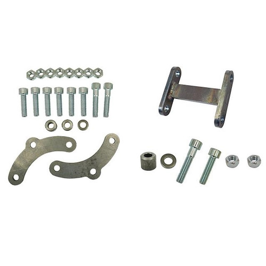 Vintage Air 141818: 141818 Sanden/R-4 Multi-Groove Conversion Bracket with Adapter Bracket for Tall Valve Covers