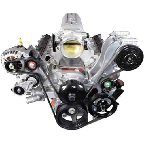 ICT Billet 551779-3: LS A/C Compressor & Power Steering Bracket Kt for 1996-2004 Chevy S10 Swap
