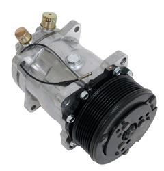 OER AC6698N: AC6698N Sanden 508 Style A/C Compressor w/ 8-Rib Serpentine Clutch Pulley, Natural Finish, SD508/SD5H14