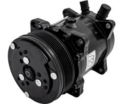 March Performance P2413-08: P2413-08 Ultra Series Sanden 508 Air Conditioning Compressor, Black Finish, Aluminum, 6-Groove Serpentine Clutch, R-134a