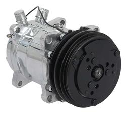 OER AC4510P: AC4510P Sanden 508 Style A/C Compressor w/ 2-Groove V-Belt Clutch Pulley, Polished Finish, SD508/SD5H14