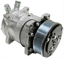 OER AC4514N: AC4514N Sanden 508 Style A/C Compressor w/ 7-Rib Serpentine Clutch Pulley, Natural Finish, SD508/SD5H14