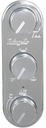 Vintage Air 491214-RVA: 491214-RVA Gen IV & Gen 5 ProLine 3-Knob Oval Vertical Control Panel with Polished Face & Knobs