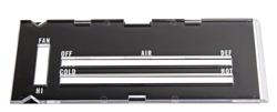 Auto Metal Direct R-415: R-415 Heater Control Lens without A/C 70-72 Camaro