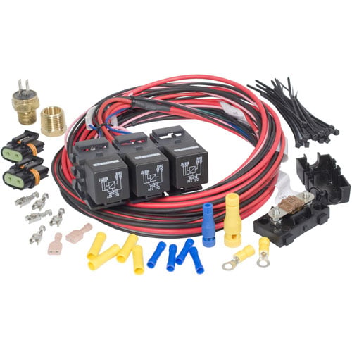 Painless Performance Products 30117: Dual Fan-Dual Activation Fan Relay Kit (3) 40 Amp Relays W/Base