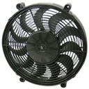 Derale 16217: 17" High Output Single RAD Electric Fan - Premium Mounting Kit 2400/1800 cfm