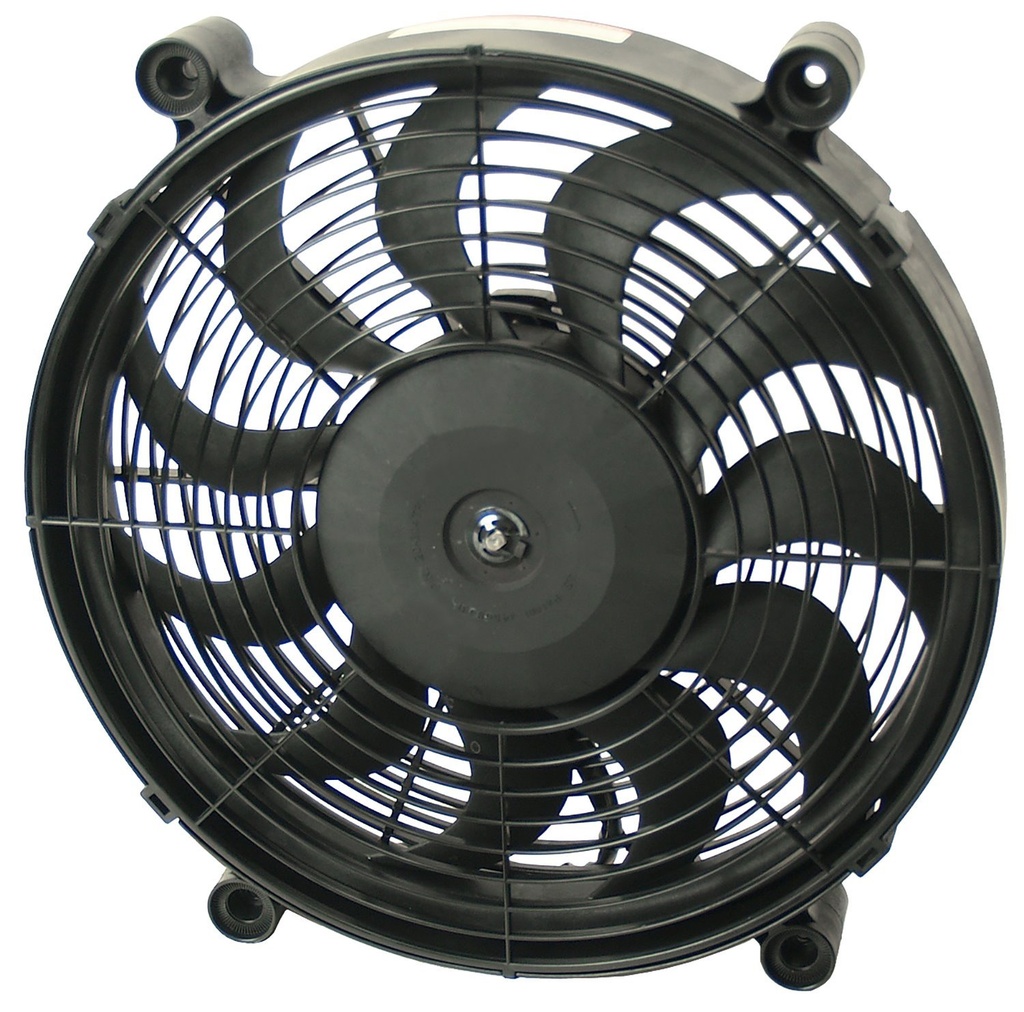 Derale 16212: 12" High Output Single RAD Electric Fan - Premium Mounting Kit 1450/1000 cfm